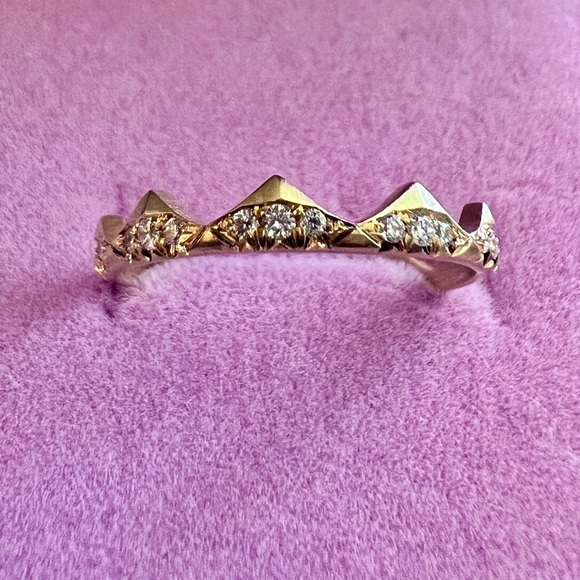 Jade Trau Clara diamond band Ring - 18K yellow gold - Picture 6 of 15